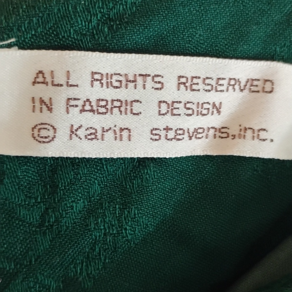 Vintage Karin Stevens 1980's  Maxi Dress with Scalloped Peter Pan Collar - Picture 12 of 14